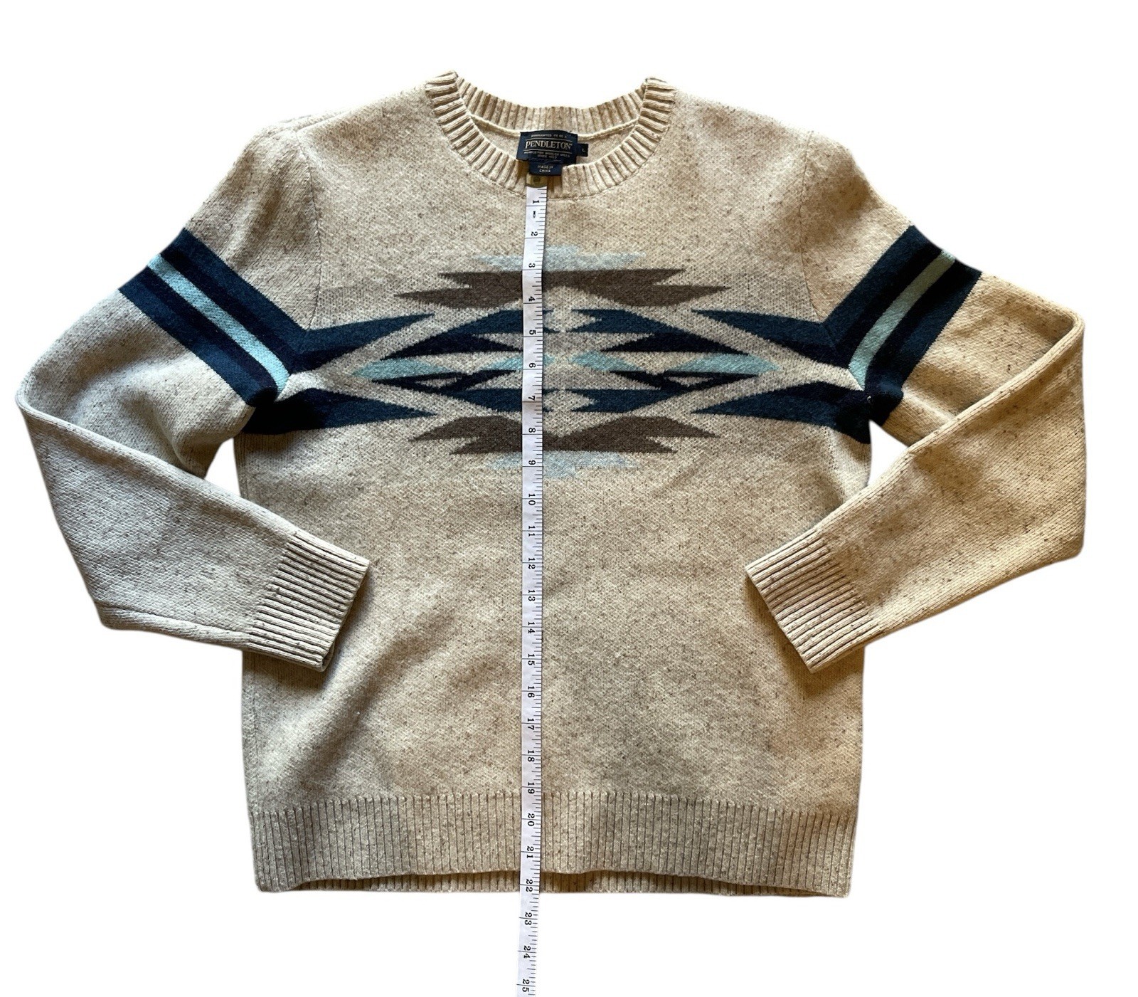 Pendleton women’s Wool Pullover Sweaters Gray Bei… - image 11