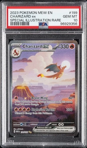 2023 POKEMON MEW EN-151 SPECIAL ILLUSTRATION RARE #199 CHARIZARD EX PSA 10