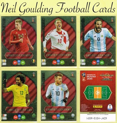 Panini Adrenalyn XL   WORLD CUP RUSSIA 2018 - LIMITED EDITION   Football Cards
