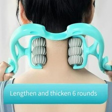 6 Wheel Cervical Spine Massage Roller Neck Back Shoulder Relief Tool