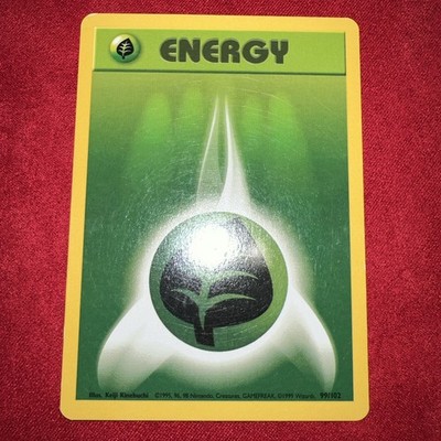Pokemon TCG | Grass Energy 99/102 | Base Set | Lightly Played