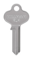 Hillman 85264 Brass Nickel RU-4 Universal Single Sided Blank Key (Pack of 10)