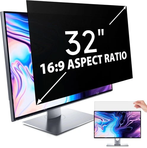 32in Privacy Screen Protector Anti Glare UV Blue Light PC Computer Monitor 16:9