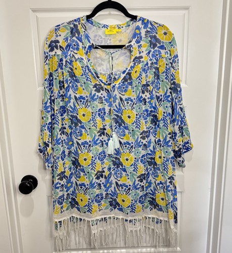 Roller Rabbit Serafina Tunic Cover-up Floral Size Large Orig $168 | eBay