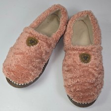 Ariat Womens Fuzzy Slip On Slippers Mules Pink Size S