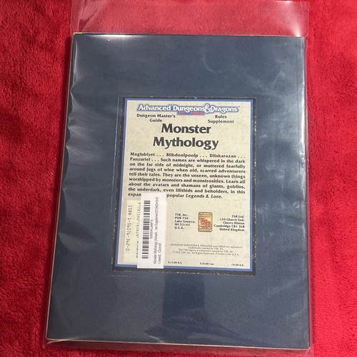 DND Advanced Dungeons & Dragons 2nd Edition Monster Mythology 2128 - Picture 2 of 2