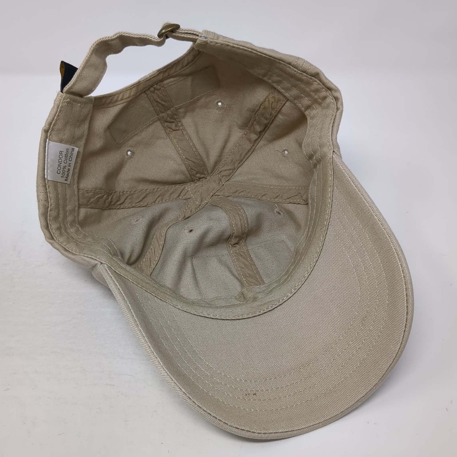 Patched Logo Slideback Baseball Cap Beige OS Adju… - image 7
