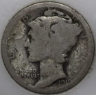 * 1919-S Mercury Dime 90% Silver, Popular Collector Coin As Shown