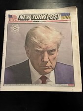 NEW YORK POST  TRUMP MUGSHOT August 25, 2023 Unread Ships Flat