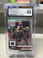 2022 Optic Basketball Fred Vanvleet /249 In Person Autograph CGC Authentic 
