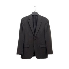 John Varvatos Gray Pinstripe Worsted Wool Sullivan Suit Jacket Blazer Size 40R M