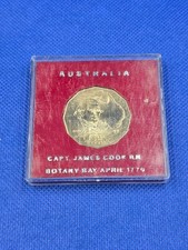 Australian 1970 Specimen Cook commemorative 50 cent coin in red case by RAM