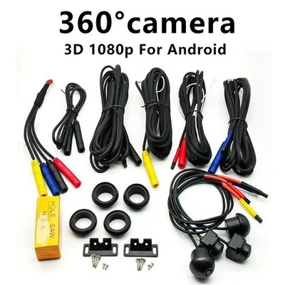 4x 360° Rückfahrkamera mit 3D 360 Einparkhilfe System für Autoradio Android GPS 