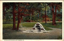 Gettysburg PA-Pennsylvania, Spangler's Spring, Vintage Postcard