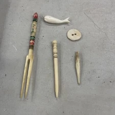 Vintage Traditional Chinese Hair Stick Bone Plus Misc. Piece