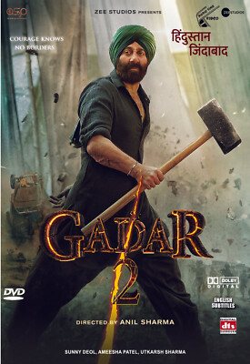 Gadar 2 Hindi Movie DVD stg: Sunny Deol, Ameesha Patel, Utkarsh Sharma