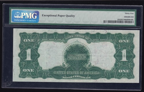 US 1899 $1 Silver Certificate FR 232 Parker/Burke PMG 35 EPQ Ch VF (289) - Picture 2 of 2