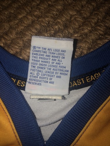 Vintage West Coast Eagles Guernsey Jersey Top Kids Boys Youth 14 Yrs - Picture 8 of 8