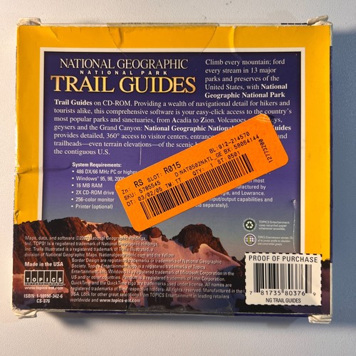 National Geographic National Park Trail Guide PC CD-ROM - Picture 2 of 2