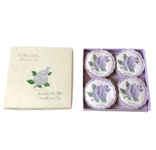 Vintage Lilac Saucermats Paper Coasters FM 260 A Freund-Mayer England Pack of 35