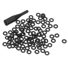 100Pcs 2BA Dart Shaft Rubber O-Rings with Applicator Tool, Black