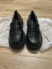 ASOS DESIGN Majesty chunky fringe Loafer In Black UK5