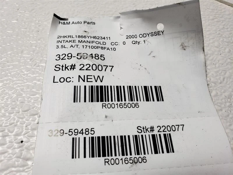 Honda Odyssey 2000 colector de admisión 3,5 L superior OEM 17100P8FA10 Foto 3 de 4