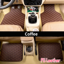 Faux Leather Car Floor Mat Auto Front Rear Carpet Pad Waterproof Dustproof Multi