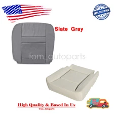 Driver Bottom Cloth Seat Cover Slate Gray & Foam Pad For 06-08 Dodge Ram 2500