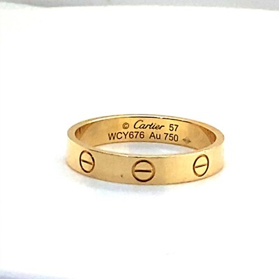 Original 18kt Cartier Love Ring 3.6mm With Papers