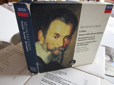 Monteverdi L'Orfeo Vespro della Beata Vergine Combattimento di Tancredi 8xCD BOX