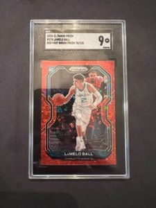 2020-21 Prizm LaMelo Ball Rookie Fast Break Red Prizm /125 SGC 9 - Hornets