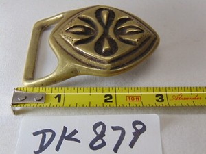 Vintage Trinity Buckle Co Solid Brass Hippie Abstract Belt Buckle 70's Old