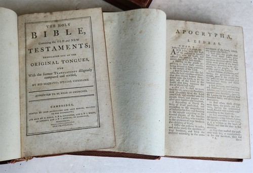 1796 BIBLE in ENGLISH 3 VOLUMES antique - Picture 4 of 6