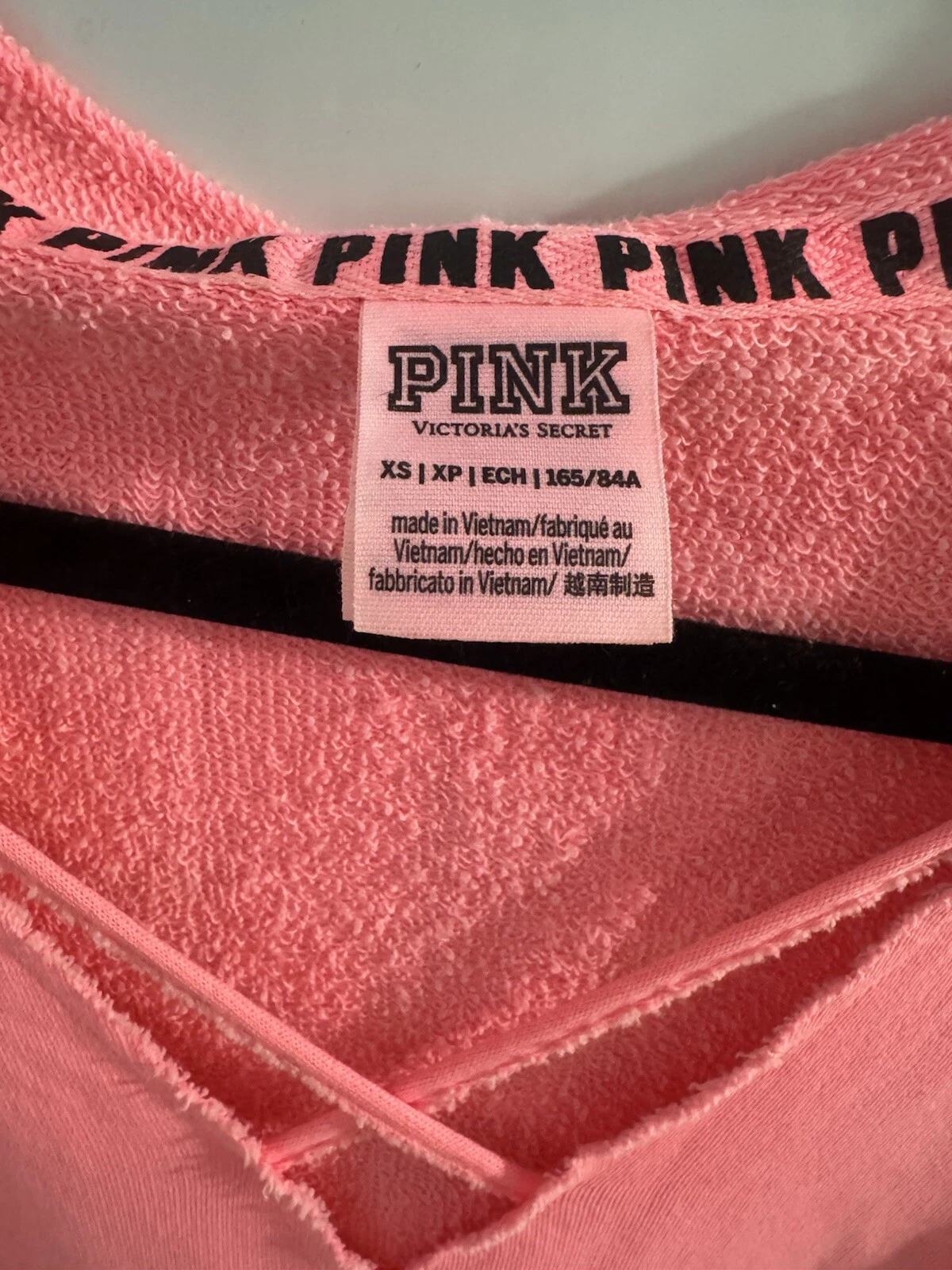 UNDERCOVER Felpa con cappuccio Victoria's Secret rosa vintage Love rosa taglia XS