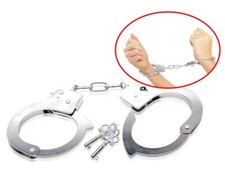 Couples Metal Hand Cuff with Keys Bondage Role Play Fetish Accessories BDSM