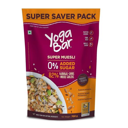 Yogabar Super Muesli, No Added or Hidden Sugar, Breakfast Muesli with Probiotics - Picture 1 of 5