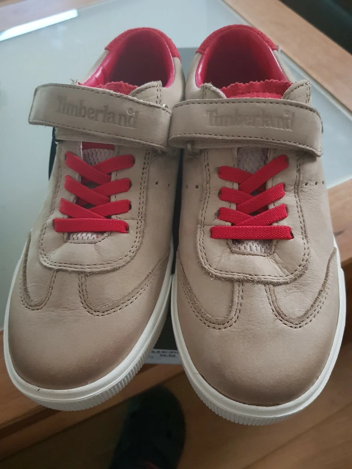 Timberland Juniors Gr. 36 brauner Lederhalbschuh " Neu " Klettverschluß - Bild 2 von 4