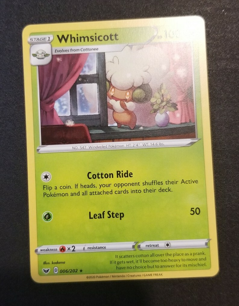 Whimsicott 6/202 Sword & Shield: Base Rare Mint/NM Pokemon