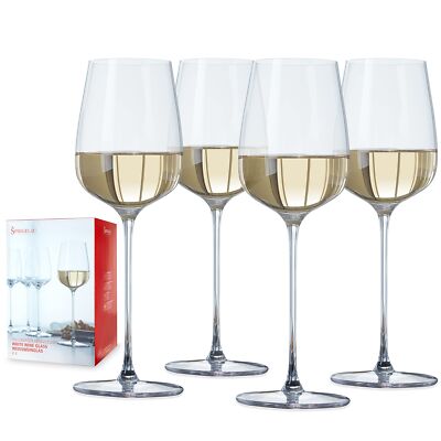 Spiegelau Willsberger White Wine Glasses, Set of 4, European-Made Lead-Free C...