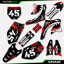Black & Red Savage Camo Graphics Kit fits 06-08 Kawasaki KXF450 KX450F  Decal
