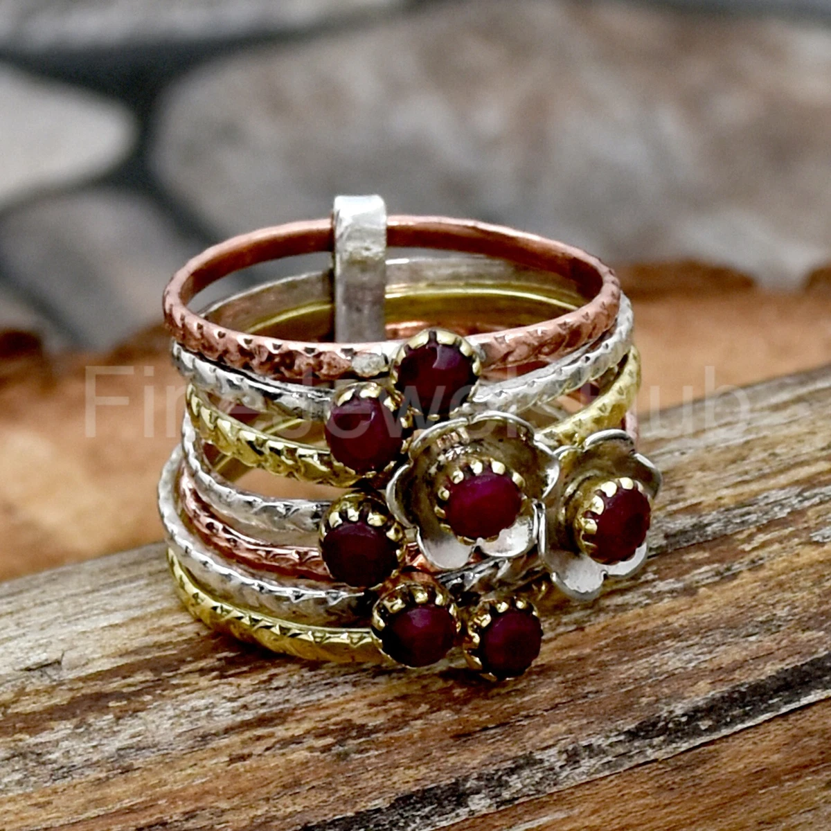 Ruby Stackable Ring in 14K Rose Gold (1.60mm)