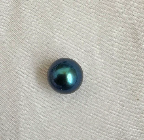 9-10MM NATURAL TAHITIAN GENUINE PEACOCK BLUE LOOSE PEARL UNDRILLED