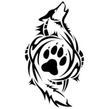 Wolf Paw Tribal Vinyl Decal - Sticker Car Truck Suv Van Bumper Phone Case Wall