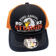 Kids 2023 Sturgis Motorcycle Rally Shield Eagle Snapback Hat
