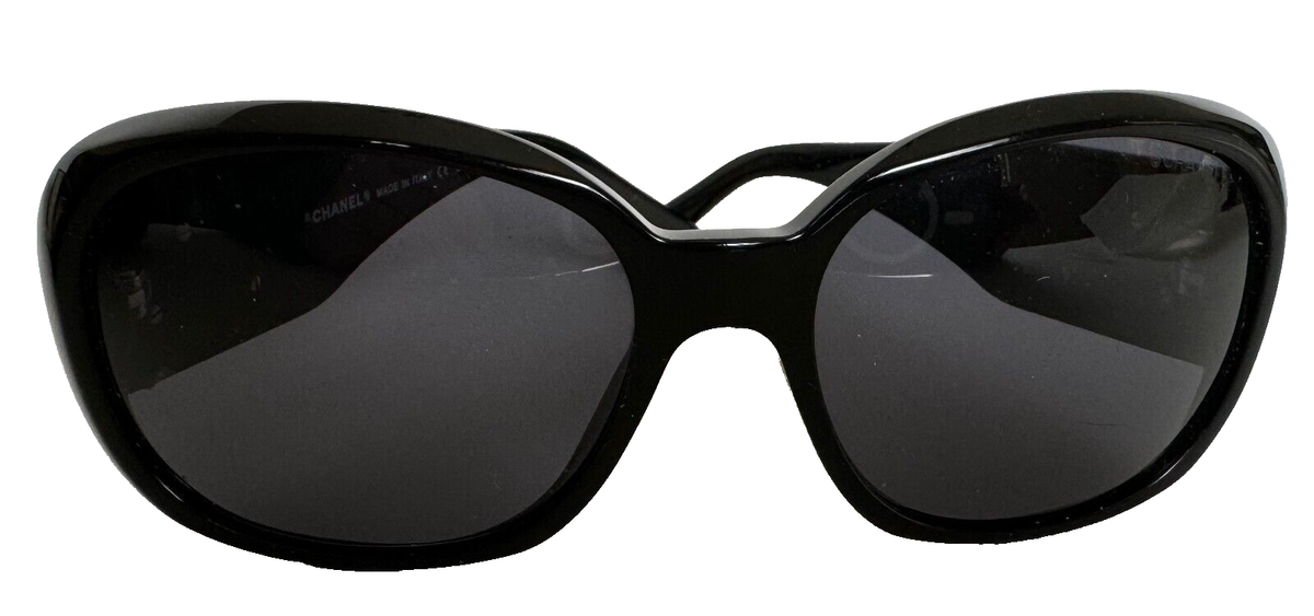 Chanel Camellia Black Sunglasses Vintage, authentic with serial