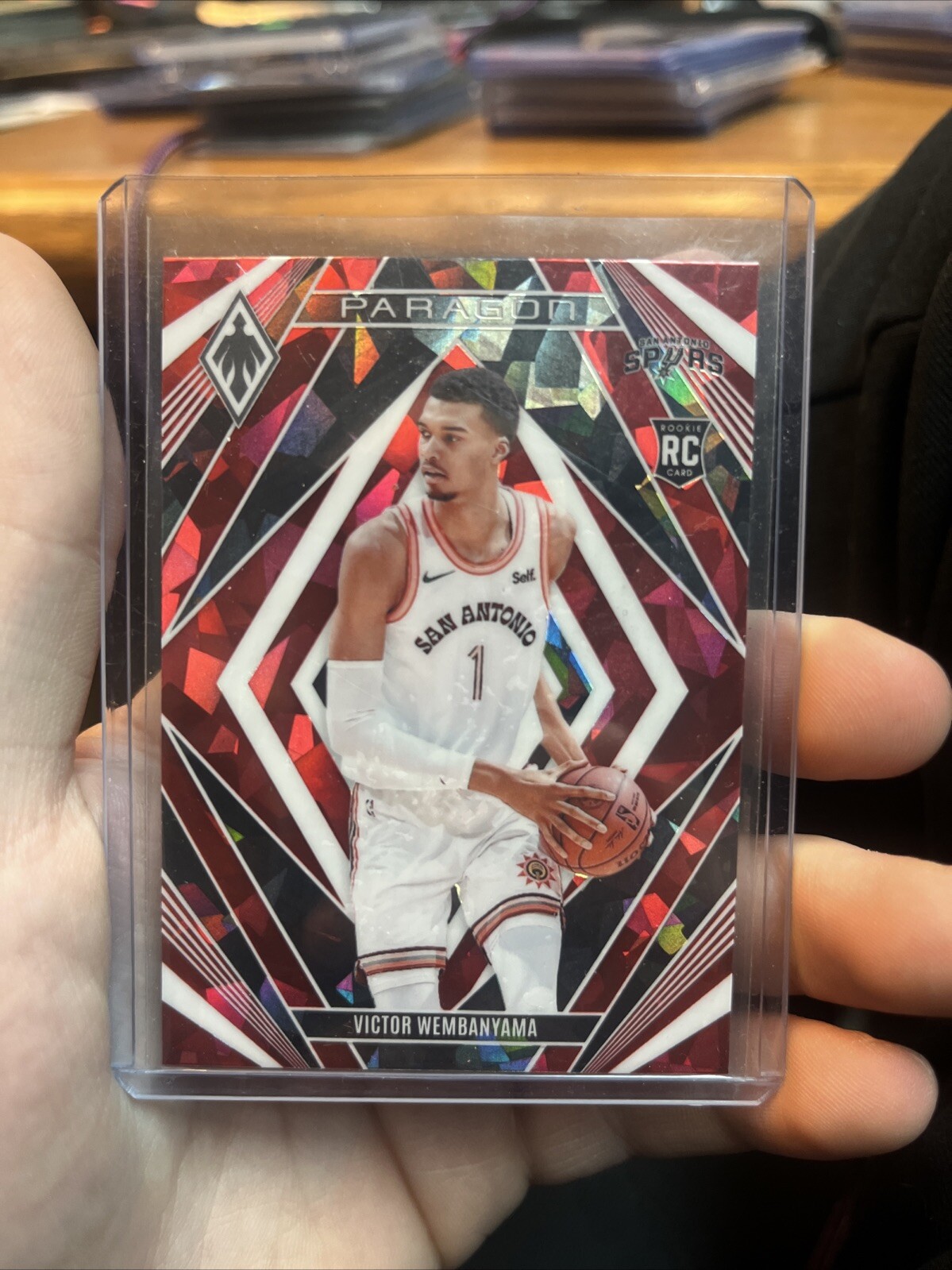 2023-24 Panini Phoenix Paragon Red Ice #13 Victor Wembanyama Spurs