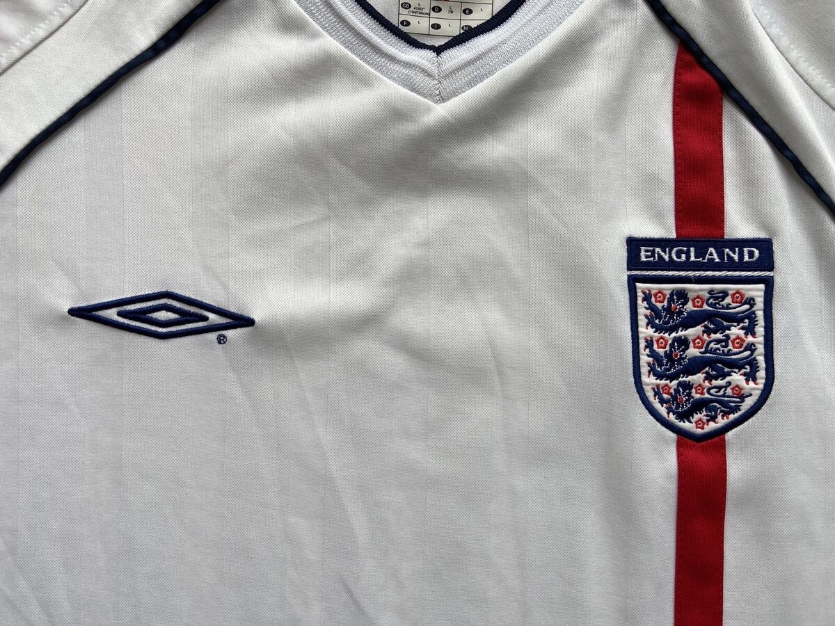 ENGLAND 2001 2003 HOME FOOTBALL SHIRT SOCCER JERSEY UMBRO sz ENGLAND 2001 2003 HOME FOOTBALL SHIRT SOCCER JERSEY UMBRO sz