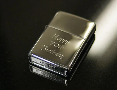 Personalised Genuine Zippo lighter Engraved Men's Wedding Birthday Smoking Gift
