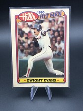 1990 Topps Hills Hit Men Dwight Evans Reverse Side Major Printing Error Must See